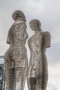 Moving sculpture `Ali and Nino` in Batumi